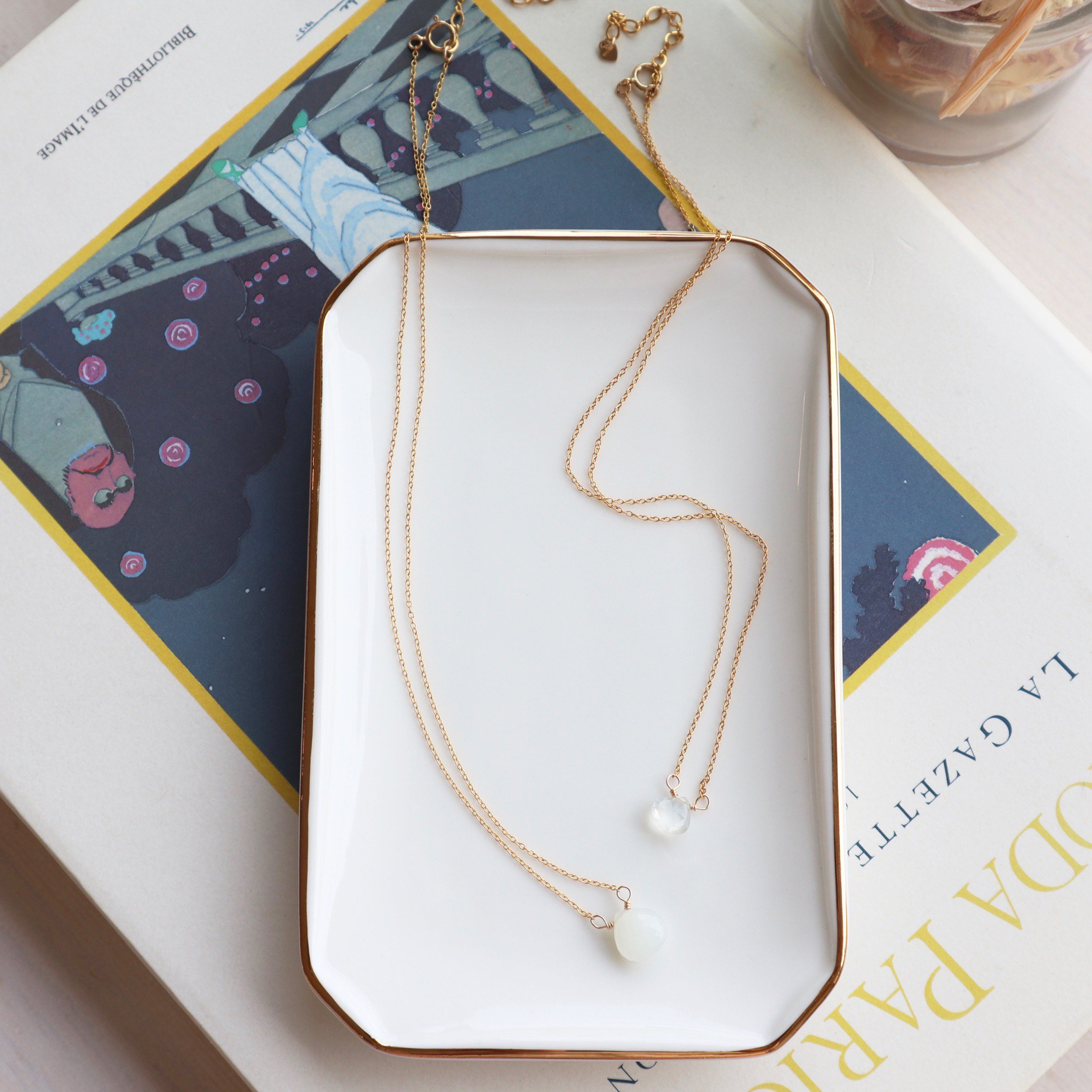 Birth stone necklace moonstone （６月）