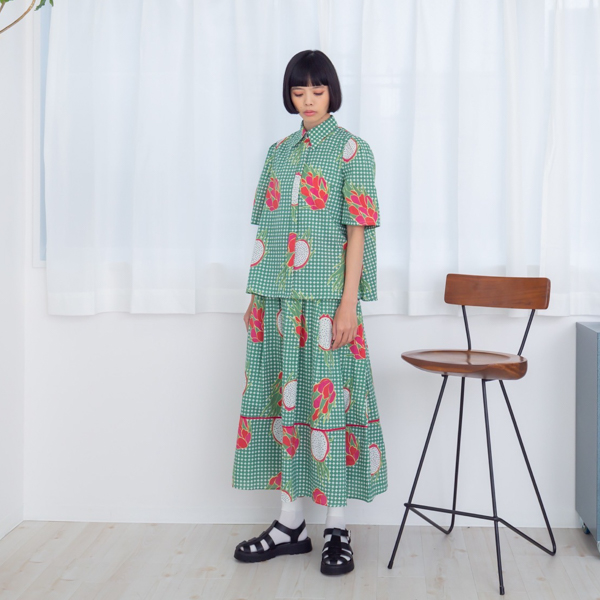 OHGA オーガ FRUIT フルーツ ブラウスです。 ホワイト - メルカリ